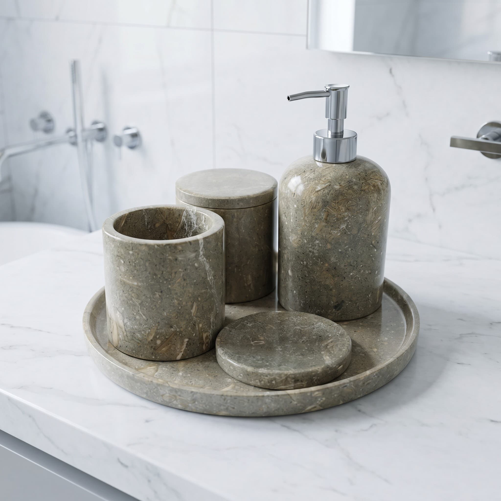 Verde Antique 4-Piece Bath Set