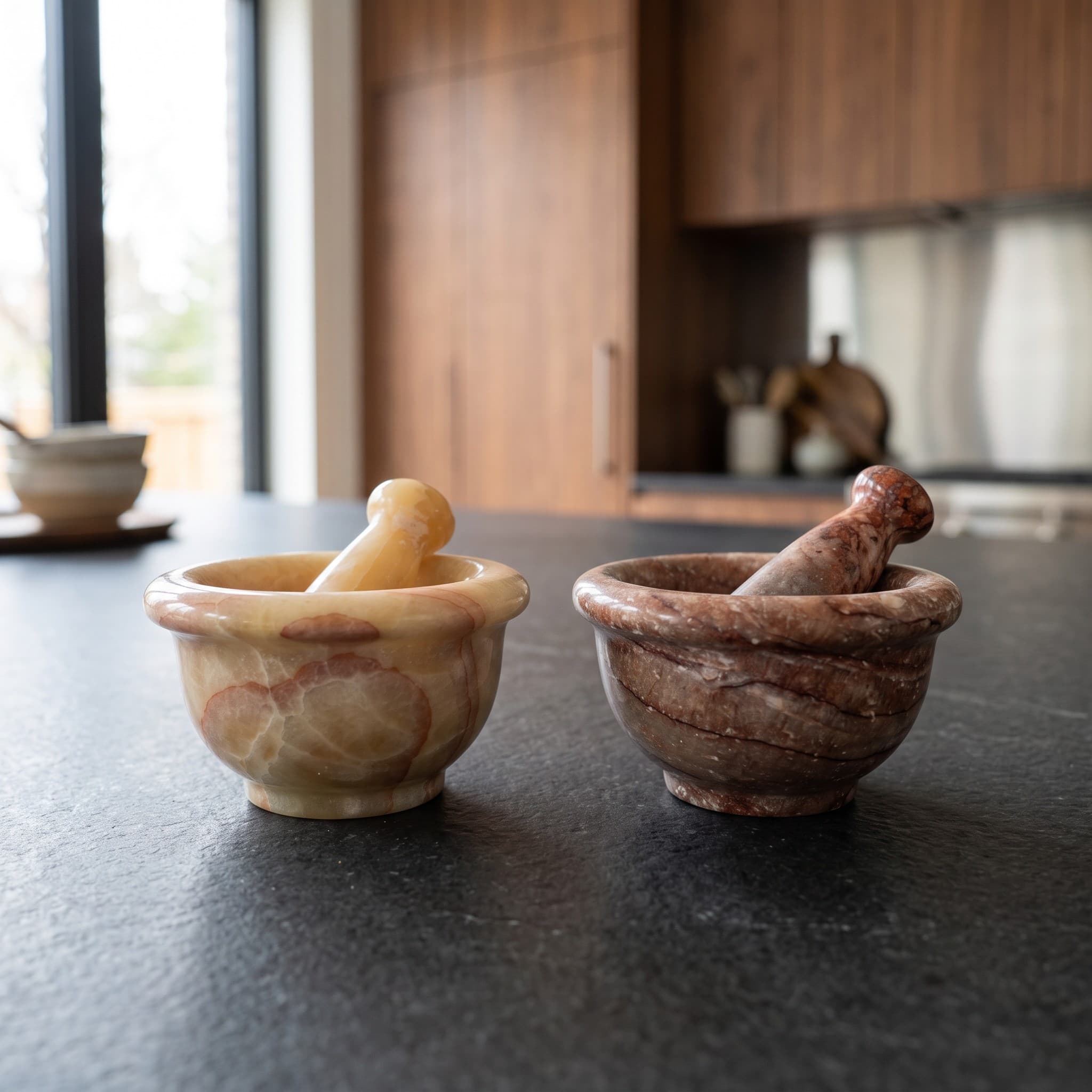 Rosa Onyx Mortar and Pestle Duo