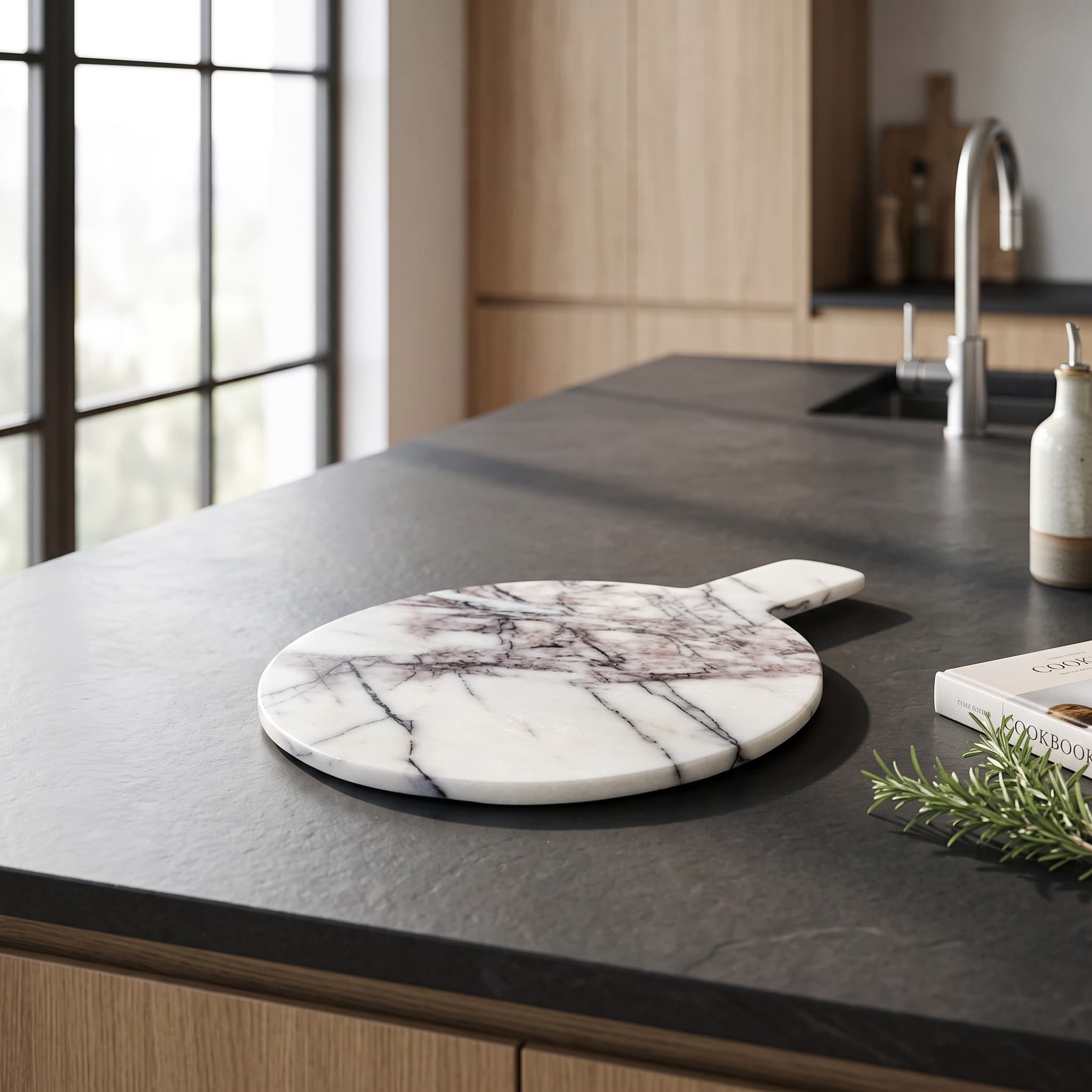 Pietra Grey Marble Round Paddle Board