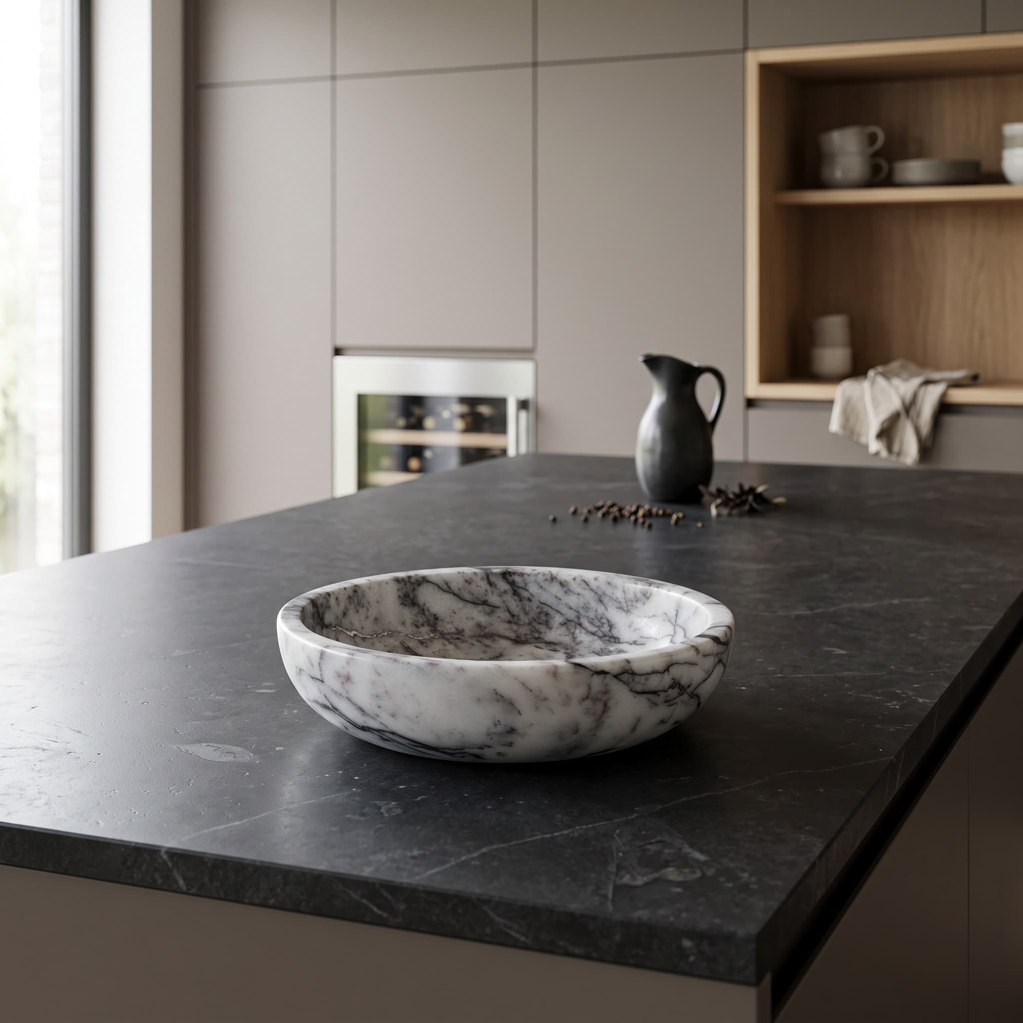 Pietra Grey Marble Serving Bowl