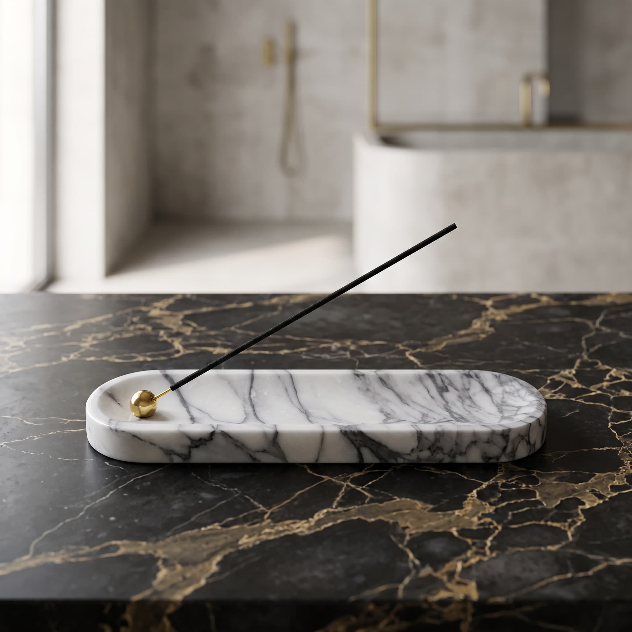 Calacatta Gold Marble Incense Stick Holder