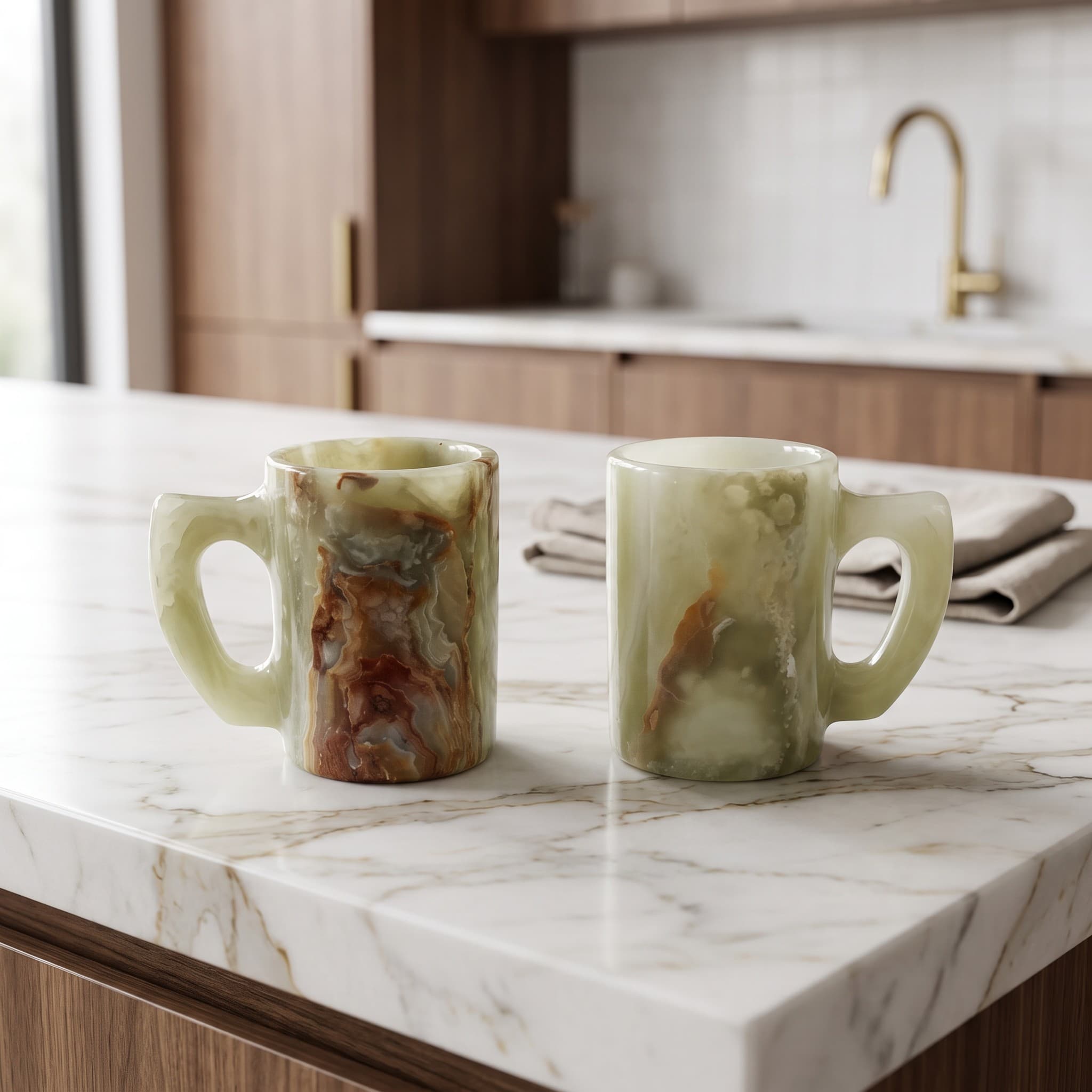 Green Onyx Mug Duo